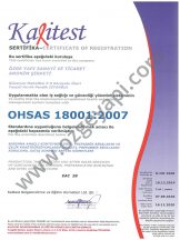 Occupational Health and Safety Management System Certificate